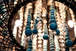 Artistic angle showing off a light fixture at Pink Bench Distilling.