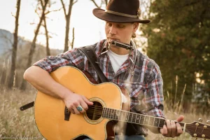 Portrait of Eric Boss (of bygone bluegrass band Dodgy Mountain Men) taken during the music video shoot for “Gone Gone Gone.”