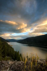 Sunset over Lake Koocanusa in northwest Montana.